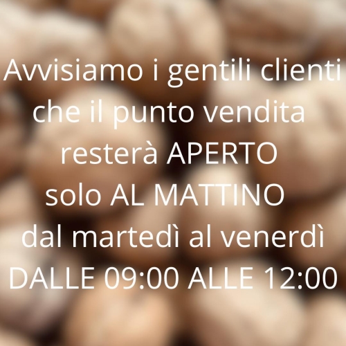 IN VISTA DELLA CHIUSURA